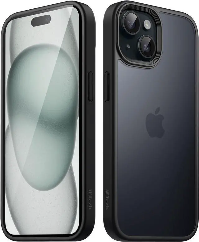Main image of Matte Case for iPhone 15 Black | Military-Grade Protection Frosted Matte Back Anti-Fingerprint Finish Shockproof Design
