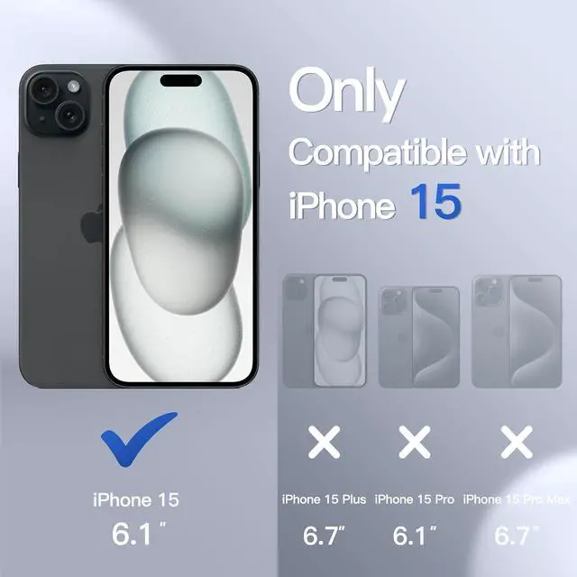 Alt view image 2 of 5 - Matte Case for iPhone 15 Black | Military-Grade Protection Frosted Matte Back Anti-Fingerprint Finish Shockproof Design