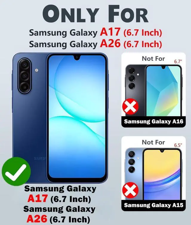 Alt view image 2 of 7 - for Galaxy A17 5G/ A26 5G Phone Case with 2*Screen Protector | Military Grade Shockproof Heavy Duty Robust Bumper Cover with Kickstand Green