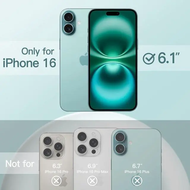 Alt view image 2 of 6 - Silicone Case for iPhone 16 Teal | Silky Soft Touch Shockproof Protection Scratch Resistant Microfiber Lining