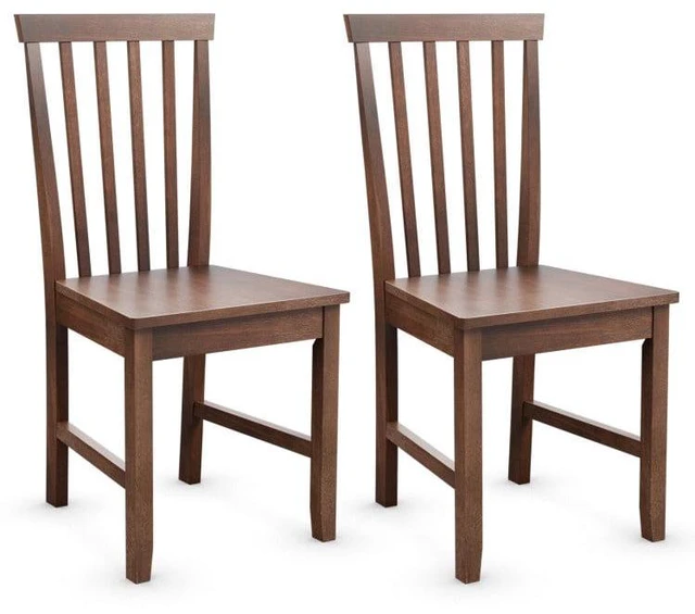 Alt view image 2 of 6 - Set of 2 Dining Chairs with Solid Wooden Legs