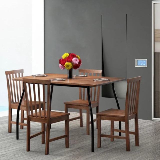 Alt view image 3 of 6 - Set of 2 Dining Chairs with Solid Wooden Legs