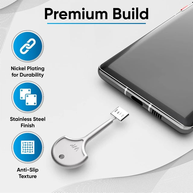 Alt view image 7 of 7 - USB C Port Blockers 25 Pack, Stainless Steel Security Locks with 2 Keys