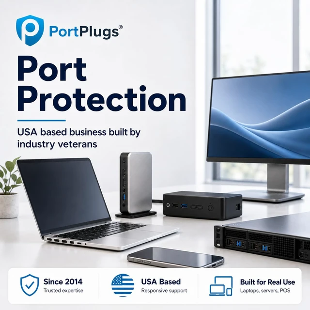 Alt view image 4 of 7 - USB A Port Blockers 10 Pack, Two Point Zinc Alloy Locks, 1 Key, Black