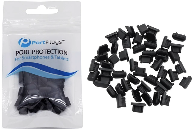Alt view image 6 of 7 - PortPlugs Micro USB Dust Plugs 50 Pack - Black
