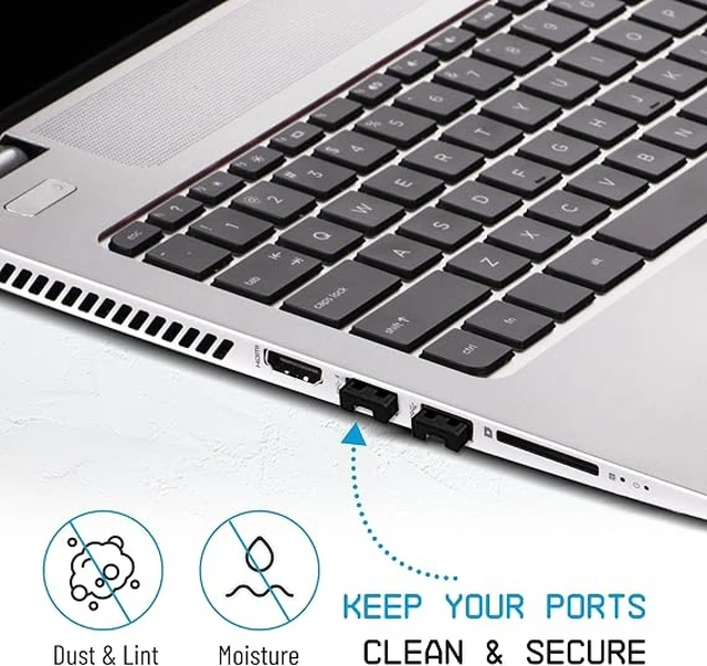 Alt view image 6 of 7 - PortPlugs USB-A Port Blockers 50 Pack with 3 Removal Keys - Black