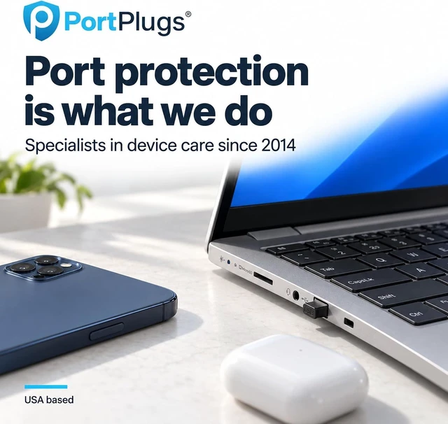 Alt view image 7 of 7 - PortPlugs USB-A Dust Plugs, 10 Pack Black Port Covers with Easy-Grip Tabs, Snug Fit and Easy Removal