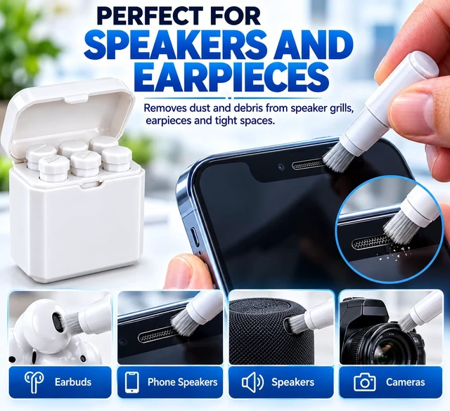 Alt view image 3 of 7 - PortPlugs Mobile Cleaning Kit, 7-in-1 Phone and Electronics Cleaning Tool Set