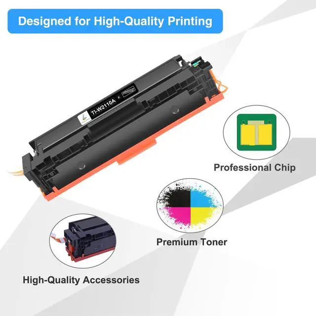 Alt view image 4 of 7 - 206A Toner Cartridges 5 Pack 206X M283fdw M283cdw M255dw with Chip | Compatible for HP 206A W2110A Color LaserJet Pro MFP M283cdw M255dw M283 Pro M255 Printer W2110X Ink High Yield 2*B/C/Y/M