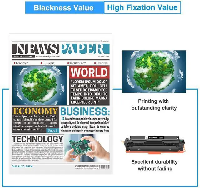 Alt view image 7 of 7 - 206A Toner Cartridges 5 Pack 206X M283fdw M283cdw M255dw with Chip | Compatible for HP 206A W2110A Color LaserJet Pro MFP M283cdw M255dw M283 Pro M255 Printer W2110X Ink High Yield 2*B/C/Y/M