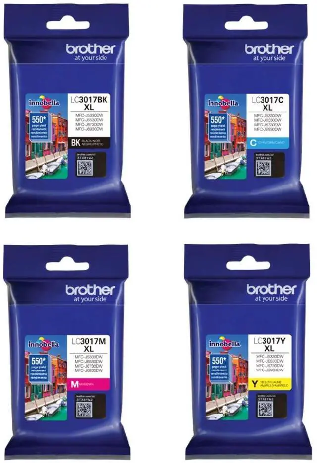 Main image of Genuine LC3017 (LC-3017) (BK/C/M/Y) High Yield Color Ink 4-Pack (Includes 1 Each LC3017BK, LC3017C, LC3017M, LC3017Y)