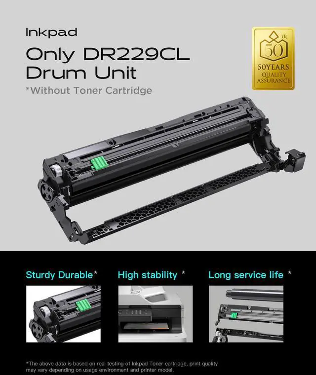 Alt view image 4 of 7 - Compatible DR229CL Drum Unit (NOT Toner) Replacement for Brother DR-229CL DR229 TN229XL Work for MFC-L3720CDW MFC-L3765CDW MFC-L3780CDW HL-L3220CDW HL-3280CDW HL-L3295CDW Printer (4 Pack)