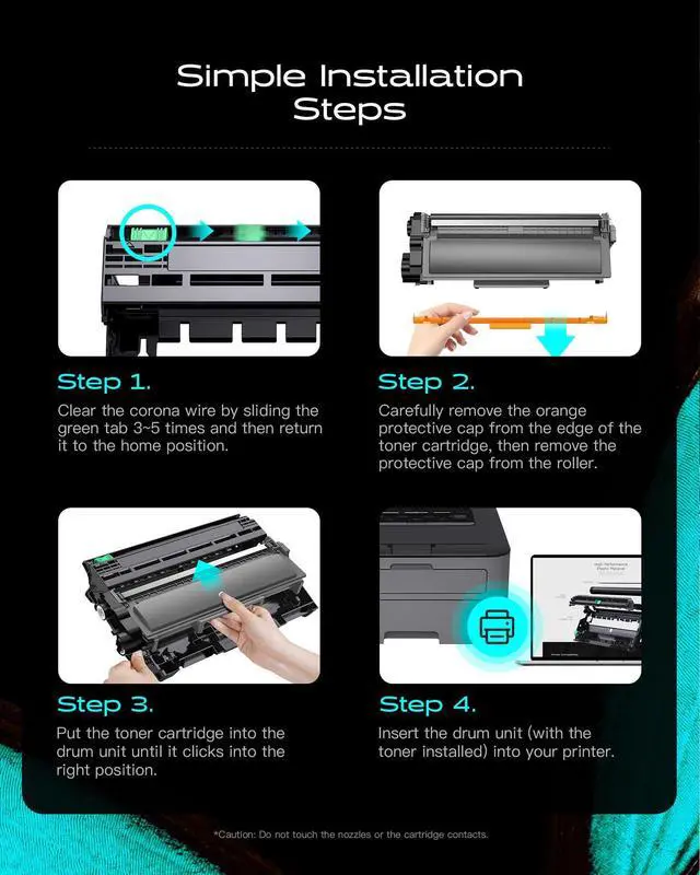 Alt view image 5 of 7 - Compatible DR229CL Drum Unit (NOT Toner) Replacement for Brother DR-229CL DR229 TN229XL Work for MFC-L3720CDW MFC-L3765CDW MFC-L3780CDW HL-L3220CDW HL-3280CDW HL-L3295CDW Printer (4 Pack)