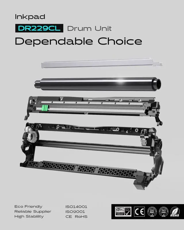 Alt view image 6 of 7 - Compatible DR229CL Drum Unit (NOT Toner) Replacement for Brother DR-229CL DR229 TN229XL Work for MFC-L3720CDW MFC-L3765CDW MFC-L3780CDW HL-L3220CDW HL-3280CDW HL-L3295CDW Printer (4 Pack)