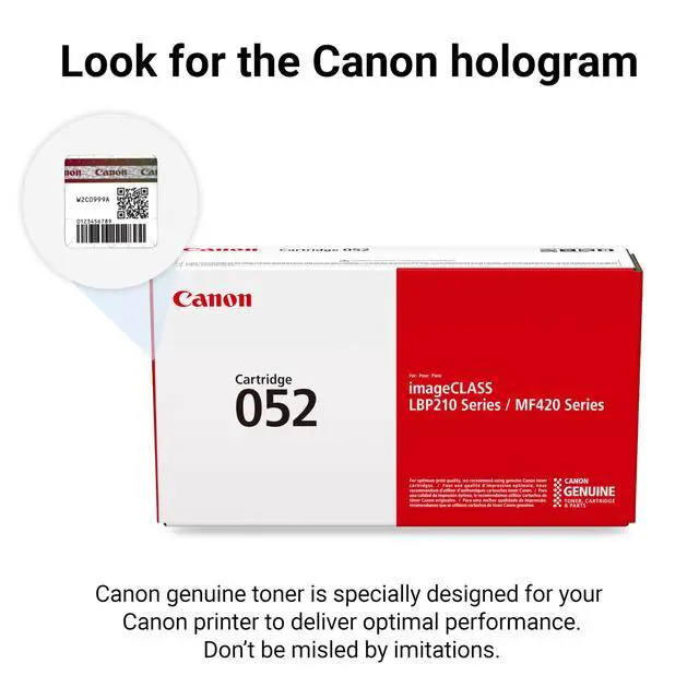 Alt view image 5 of 6 - Genuine 052 Black Toner Cartridge Compatible with LBP214dw, LBP215dw, MF424dw, MF426dw, MF429dw
