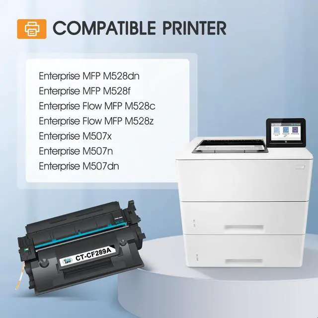 Alt view image 2 of 6 - CF289A 89A Black Toner Cartridge M507 for HP 89X CF289X 2 Pack | Compatible for HP 89A CF289A M507 for LaserJet Enterprise M507n M507dn M507x MFP M528dn M528f M528c M528z M528 Series Printer