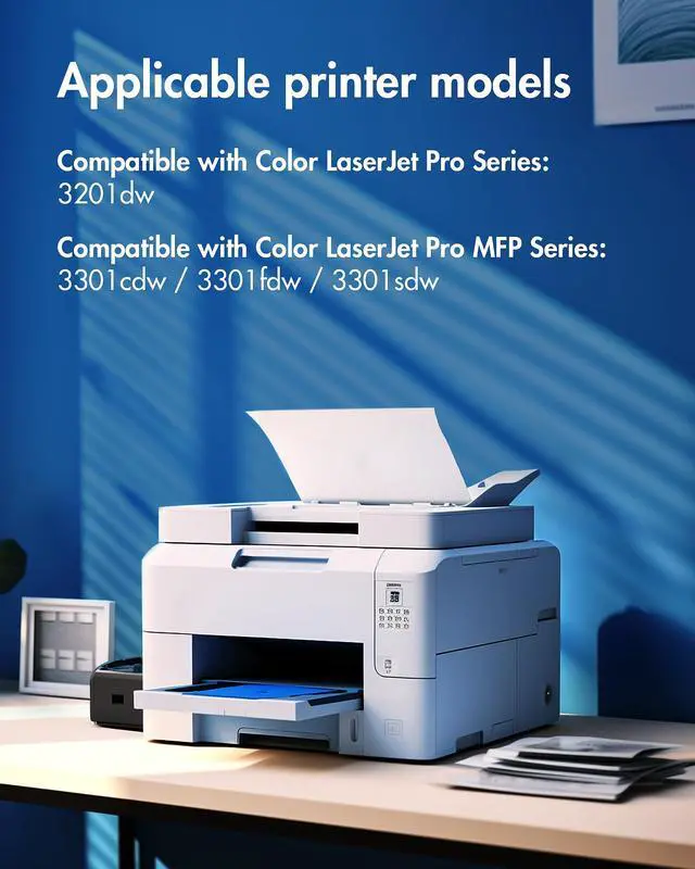 Alt view image 2 of 7 - 218A Comaptible for HP 218A HP 218X Toner Cartridges 4 Pack 3201dw | Replacement for HP 218A 218X Toner Cartridges 4 Pack to use with HP Color LaserJet Pro MFP 3301cdw 3201dw 3301sdw (4 Pack)