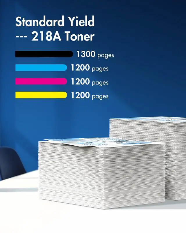 Alt view image 3 of 7 - 218A Comaptible for HP 218A HP 218X Toner Cartridges 4 Pack 3201dw | Replacement for HP 218A 218X Toner Cartridges 4 Pack to use with HP Color LaserJet Pro MFP 3301cdw 3201dw 3301sdw (4 Pack)