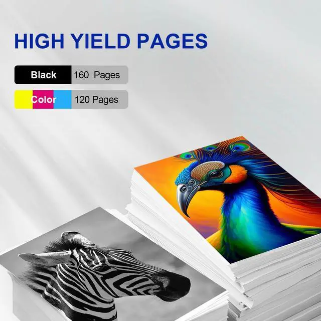 Alt view image 3 of 6 - 2 Pack 68 Black and Tri-Color Ink Cartridge Set 7FP21TN 7FP20TN Compatible for 6152e 6155e 6552e 6555e 6558e Printer (1 Black, 1 Tri-Color)