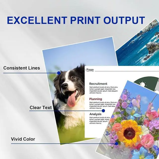 Alt view image 4 of 6 - 2 Pack 68 Black and Tri-Color Ink Cartridge Set 7FP21TN 7FP20TN Compatible for 6152e 6155e 6552e 6555e 6558e Printer (1 Black, 1 Tri-Color)
