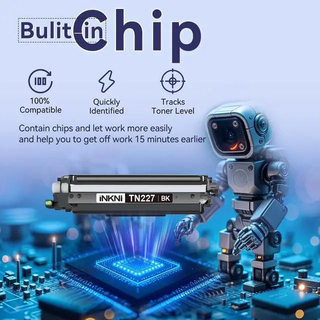 Alt view image 2 of 7 - TN227 TN-227BK/C/M/Y High Yield Toner Cartridge 5 Pack with Chip | Compatible for Brother TN227 TN227BK TN223 Toner for HL-L3270CDW MFC-L3770CDW MFC-L3710CW HL-L3290CDW MFC-L3750CDW Printer