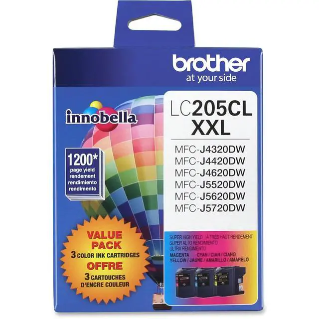 Alt view image 2 of 5 - Genuine Super High Yield Color Ink Cartridge, LC2053PKS, Replacement Color Ink Three Pack, Includes 1 Cartridge Each of Cyan, Magenta & Yellow, Page Yield Up to 1200 Pages/Cartridge, LC205