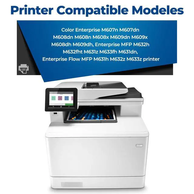 Alt view image 2 of 7 - 37A Toner Cartridges Replacement Enterprise M607, M608, M609 Series for HP 37A 37X Toner (with Chip) CF237A CF237X Works for Enterprise MFP M631, M632, M633 Series Printer 2Pack(2BK)