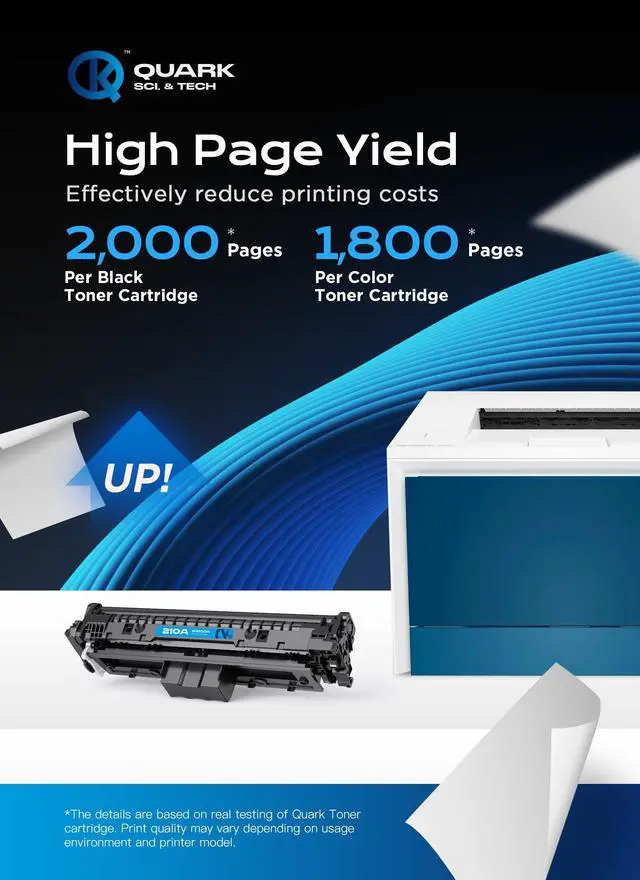 Alt view image 2 of 7 - 210A Toner Cartridges 4 Pack Color Pro MFP 4301fdw Compatible with HP 210A 210X W2100A for Color Pro MFP 4301fdw 4301fdn Pro 4201dw 4201dn Printers (with Chip, Bk/C/M/Y)