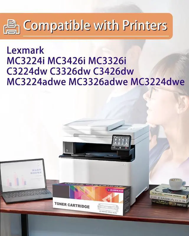 Alt view image 2 of 7 - C3210K0 Black Toner Cartridges 2-Pack Compatible for Lexmark MC3224 | C3210 C3210K0 Black Toner for C3224 MC3426 MC3326 C3326 C3426 Printer Toner