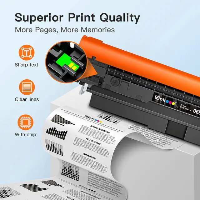 Alt view image 2 of 7 - 069 Toner Cartridge Compatible for Canon 069 069H, 4 Pack | 069 069H Black use with ImageCLASS MF753Cdw MF751Cdw LBP674Cdw LBP673Cdw LBP674Cx MF752Cdw MF756Cx Printer with ChipBCMY