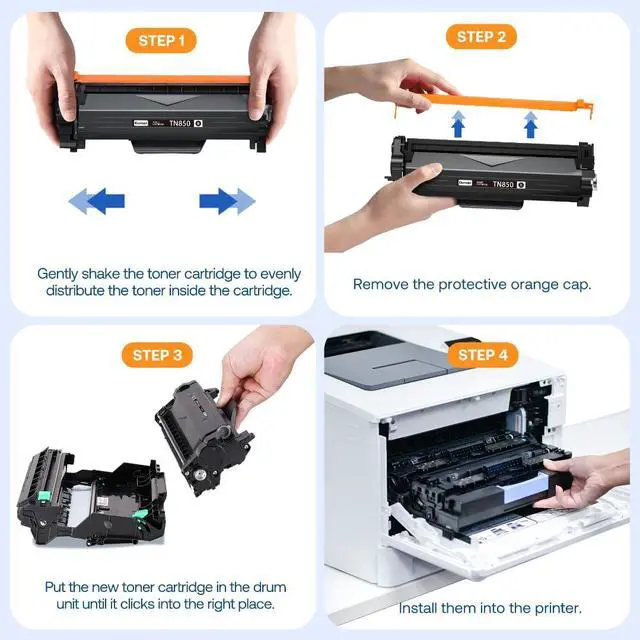Alt view image 6 of 7 - TN850 Toner Cartridge & DR820 Drum Unit Compatible for Brother TN850 TN-850 DR820 DR-820 Replacement for Brother DCP-L5500DN DCP-L5650DN HL-L6200DWT HL-L6400DW MFC-L5700DW MFC-L5800DW Printer (3pack)