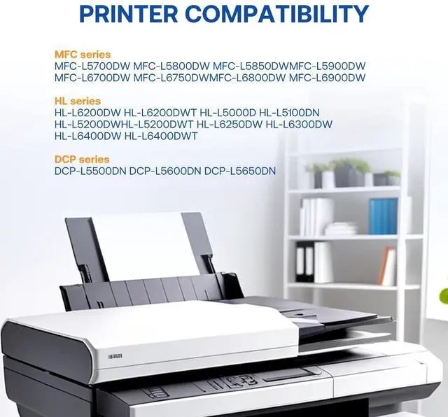 Alt view image 2 of 7 - TN850 Toner Cartridge & DR820 Drum Unit Compatible for Brother TN850 TN-850 DR820 DR-820 Replacement for Brother DCP-L5500DN DCP-L5650DN HL-L6200DWT HL-L6400DW MFC-L5700DW MFC-L5800DW Printer (3pack)