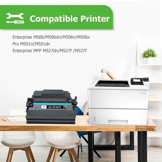 Alt view image 3 of 7 - CF287X 87X Toner Cartridge CF287A 87A Black M501 M506 High Yield | Compatible for HP LaserJet Enterprise Pro M506 M501 M501dn M506dn M506n M506x MFP M527dn M527f M527 Series Printer Ink 2 Pack