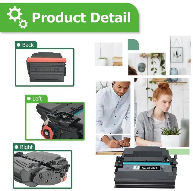 Alt view image 5 of 7 - CF287X 87X Toner Cartridge CF287A 87A Black M501 M506 High Yield | Compatible for HP LaserJet Enterprise Pro M506 M501 M501dn M506dn M506n M506x MFP M527dn M527f M527 Series Printer Ink 2 Pack