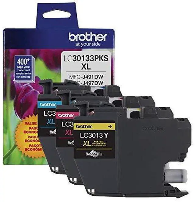 Alt view image 3 of 3 - Genuine LC3013BK, LC30133PKS High Yield Black, Cyan, Magenta and Yellow Ink Cartridge Set, LC3013