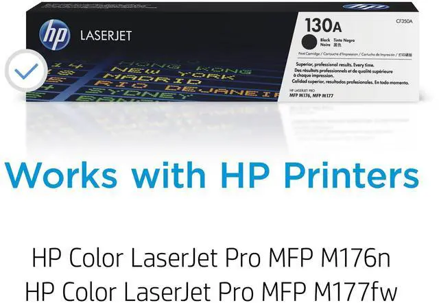 Alt view image 2 of 7 - 130A Black Toner Cartridge | Works Color LaserJet Pro MFP M176, M177 Series | CF350A