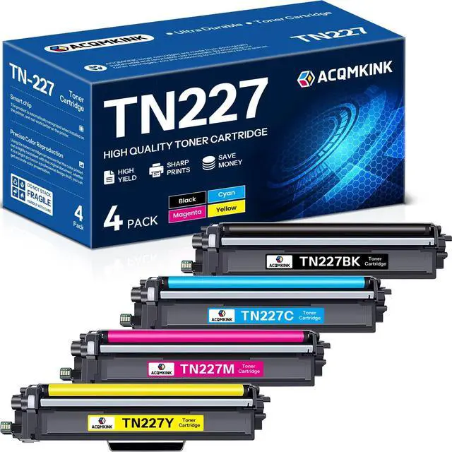 Main image of TN227 TN-227BK/C/M/Y High Yield Toner Cartridge Replacement for Brother TN227 TN-227 HL-L3270CDW MFC-L3770CDW HL-L3290CDW MFC-L3750CDW HL-L3210CW Printer 4 Pack