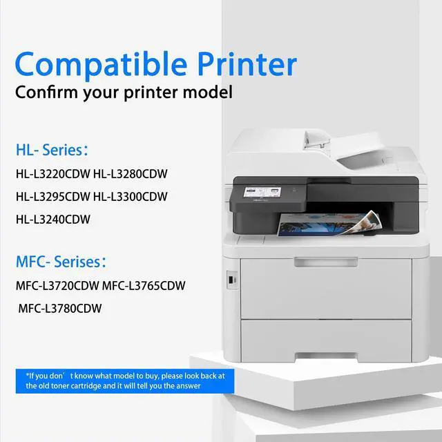 Alt view image 2 of 7 - TN-229 TN229 Toner Cartridge Replacement for Brother TN229 TN229XL HL-L3220CDW HL-L3280CDW HL-L3240CDW MFC-L3780CDW Series, High-Yield TN229 4-Pack (Black, Cyan, Magenta, Yellow)