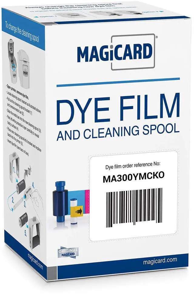 Main image of Magicard MA300YMCKO Color Ribbon Kit (YMCKO, 300 Prints) for Enduro, Rio Pro, and Pronto Series Card Printers Straight from Manufacturer