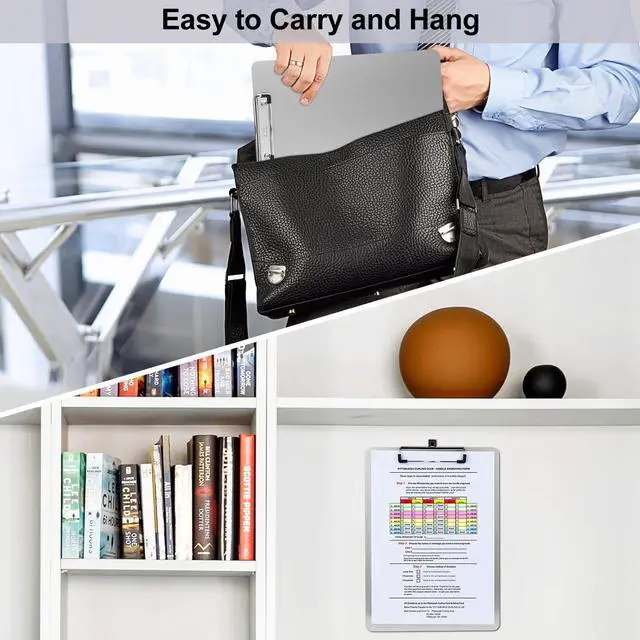 Alt view image 6 of 7 - Metal Clipboards, 18 Pack Heavy Duty Aluminum Clipboards 12 x 9 Inches, A4 Letter Sizer Document Holder with Low Profile Clip, Suitable for School, Office, Jobsite or Medical Staff, Silver
