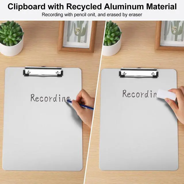 Alt view image 4 of 7 - Metal Clipboards, 18 Pack Heavy Duty Aluminum Clipboards 12 x 9 Inches, A4 Letter Sizer Document Holder with Low Profile Clip, Suitable for School, Office, Jobsite or Medical Staff, Silver