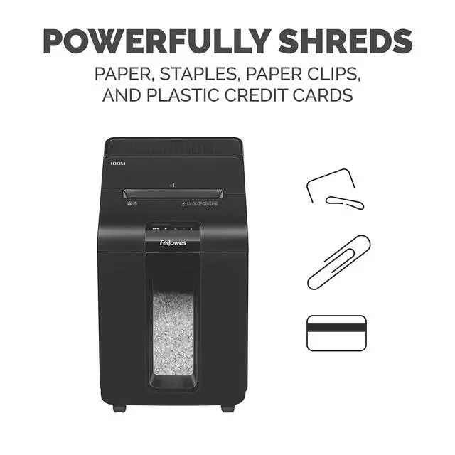 Alt view image 6 of 7 - AutoMax Micro-Cut 100M Commercial Office Auto Feed 2-in-1 Paper Shredder with 100-Sheet Capacity, Black
