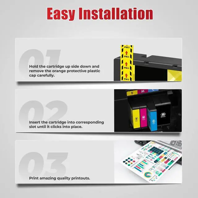 Alt view image 3 of 7 - PGI-1200 XL Ink Cartridges MB2720 MB2120 Ink Compatible for Canon Maxify 1200 Ink Cartridges, Compatible with Maxify MB2720 MB2020 MB2120 MB2320 MB2050 MB2350 Printer (Black/Cyan/Magenta/Yellow)4 Pack