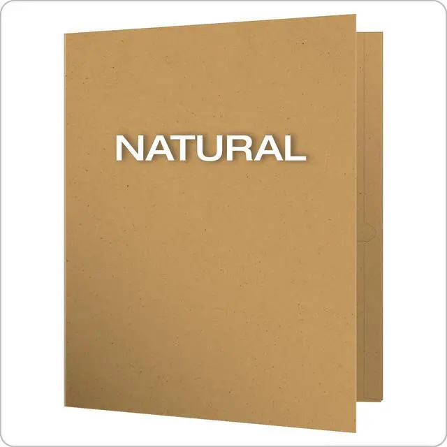 Alt view image 4 of 7 - Earthwise by Two-Pocket Folders, Natural, Letter Size, 25 per Box, (78542) (Pack of 5)