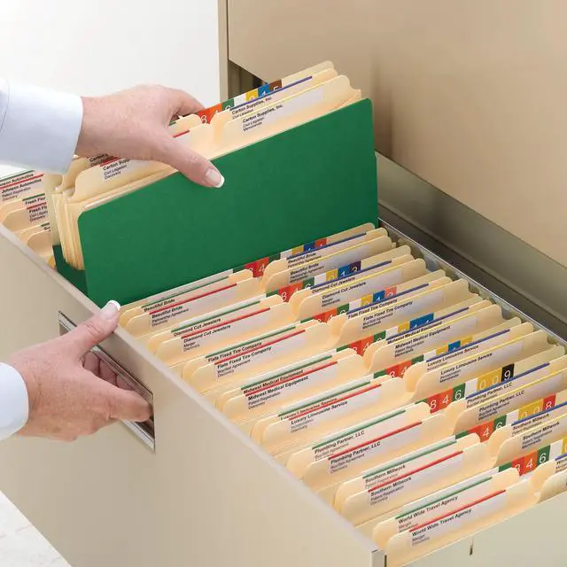 Alt view image 4 of 7 - File Pocket 74236, Straight-Cut Tab, 5-1/4" Expansion, Legal Size, Green, 10 per Box (74236) | (Pack of 5)