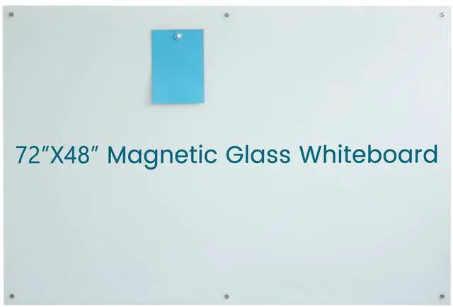 Main image of Glass Whiteboard Magnetic Glass Dry Erase WhiteBoard 72"x48", Frosted Surface Glass White Board Wall Mounted for Office School Home