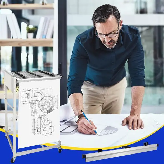 Alt view image 5 of 7 - Blueprint Hanging Clamps 30 Inch 6Pack, Aluminum Blueprint Holder | Print Rack Adjustable with Wing Knob Nuts, Binding Strips Storage for Construction Paper Poster Maps Plans Drawings Arts
