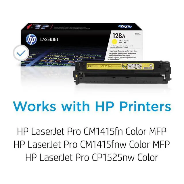 Alt view image 2 of 7 - 128A Yellow Toner Cartridge | Works LaserJet Pro CM1415 Color, CP1525 Color Series | CE322A