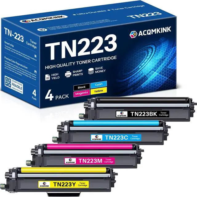 Main image of TN223 TN-223BK/C/M/Y Toner Cartridge Compatible TN-223 TN 223 Replacement for Brother TN223BK/C/M/Y TN2234PK HL-L3270CDW MFC-L3770CDW HL-L3290CDW (1Black/1Cyan/ 1Magenta/1Yellow)