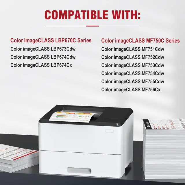 Alt view image 2 of 6 - 069H Toner Cartridge 4 Pack Replacement for Canon 069H 069 High Yield | Compatible for Canon Color ImageCLASS LBP674C MF750C Series MF753Cdw MF751Cdw LBP674Cdw Printer